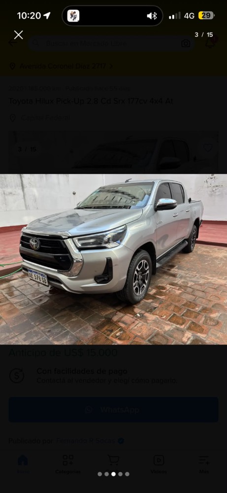 Toyota Hilux 2.8 Cd SRX 177 CV 4x4 At — foto 5